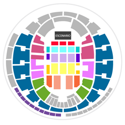 Mapa Movistar Arena Mariah Carey - Entradas