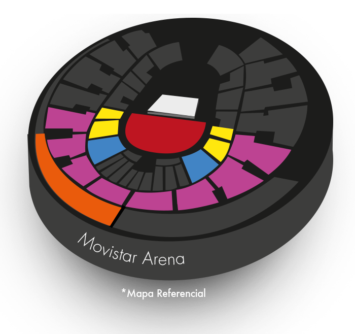 Mapa Movistar Arena Disclosure Live Santiago Chile