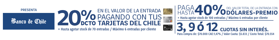 20% descuento Banco de Chile