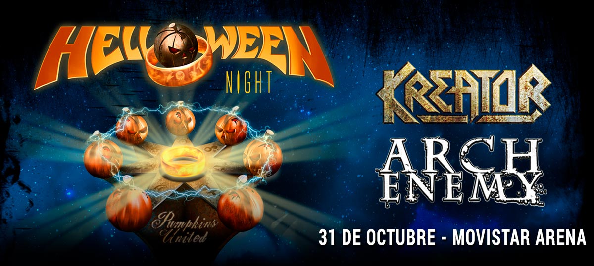 Helloween Night Chile, con Arch Enemy y Kreator - 31 de Octubre en Movistar Arena