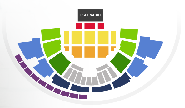 Mapa Movistar Arena - Entradas
